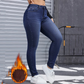 ❄️ Warm Denim Without the Bulk | Women's High-Stretch Plush-Lined Skinny Jeans
