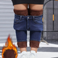 ❄️ Warm Denim Without the Bulk | Women's High-Stretch Plush-Lined Skinny Jeans