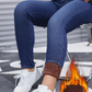 ❄️ Warm Denim Without the Bulk | Women's High-Stretch Plush-Lined Skinny Jeans