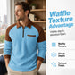 🧶 Waffle Texture, Easy Comfort | Men's Quarter-Zip Raglan Sweatshirt