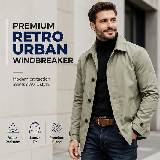 🌧️ Waterproof Coverage, Sharp Urban Style | Men's Mid-Length Trench Coat