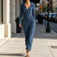 🧶 Cozy Coverage, Easy Style | Women's Ribbed Knit Hooded Maxi Dress