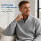 🧶 Waffle Comfort, Easy Layers | Men's Relaxed Half-Zip Sweatshirt