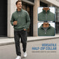 🧶 Waffle Comfort, Easy Layers | Men's Relaxed Half-Zip Sweatshirt