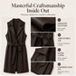 ✨ Sleek Layers, Modern Edge | Women's PU Leather Longline Vest Jacket