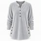 ✨ Velvet Drape, Easy Comfort | Women's Button V-Neck Side-Split Top