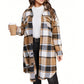 🧥 Classic Plaid, Easy Layers | Women's Long Lapel Coat