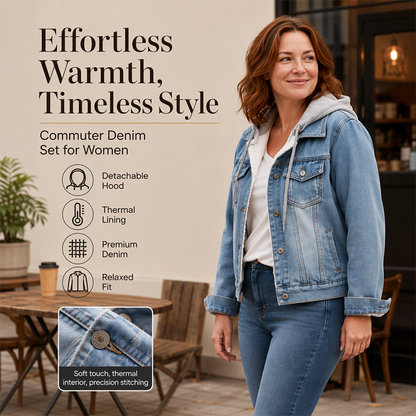 💙 Two Ways to Wear Denim | Women's Layered Hooded Denim Jacket
