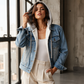 💙 Two Ways to Wear Denim | Women's Layered Hooded Denim Jacket