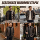 🧥 Refined Urban Style | Men's Smooth-Finish Leather-Look Jacket