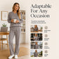 ✨ Pull On & Go | Women's Half-Button Sweatshirt & Sweatpants 2-Piece Set