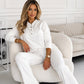 ✨ Pull On & Go | Women's Half-Button Sweatshirt & Sweatpants 2-Piece Set