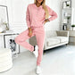 ✨ Pull On & Go | Women's Half-Button Sweatshirt & Sweatpants 2-Piece Set