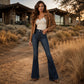 👖 Flattering Flare, Flexible Comfort | Women's High-Waist Stretch Jeans