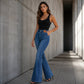 👖 Flattering Flare, Flexible Comfort | Women's High-Waist Stretch Jeans