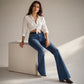 👖 Flattering Flare, Flexible Comfort | Women's High-Waist Stretch Jeans