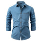 💙 Choose Your Pocket Style | Men's Cotton-Blend Denim Shirt