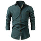 💙 Choose Your Pocket Style | Men's Cotton-Blend Denim Shirt