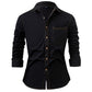 💙 Choose Your Pocket Style | Men's Cotton-Blend Denim Shirt