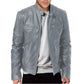🧥 Sleek PU Style | Men's Zip-Up Stand-Collar Jacket ⚡ Free Shipping