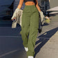 👖 More Pockets, Easy Movement | Women's High-Waist Straight-Leg Cargo Pants