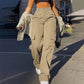 👖 More Pockets, Easy Movement | Women's High-Waist Straight-Leg Cargo Pants