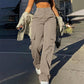 👖 More Pockets, Easy Movement | Women's High-Waist Straight-Leg Cargo Pants