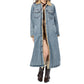 ❄️ Premium Denim Warmth | Women's Warm-Lined Long Denim Coat ⚡ Free Shipping
