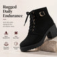 👢 Stable Steps, Western Edge | Women's Side-Zip Chunky Heel Ankle Boots