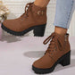 👢 Stable Steps, Western Edge | Women's Side-Zip Chunky Heel Ankle Boots