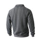 🧶 Cable-Knit Texture, Easy Comfort | Men's Half-Zip Lapel Sweater