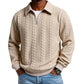 🧶 Cable-Knit Texture, Easy Comfort | Men's Half-Zip Lapel Sweater
