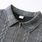 🧶 Cable-Knit Texture, Easy Comfort | Men's Half-Zip Lapel Sweater