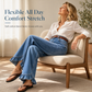 👖 Ruffled Hem, Flattering Flow | Women's Pleated-Waist Wide-Leg Jeans