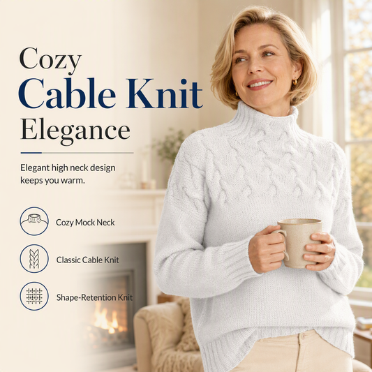 Casual Solid Color Turtleneck Knit Pullover