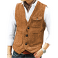 ✨ Vintage Smart Style | Men's Textured V-Neck Casual Waistcoat