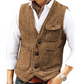 ✨ Vintage Smart Style | Men's Textured V-Neck Casual Waistcoat