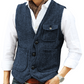 ✨ Vintage Smart Style | Men's Textured V-Neck Casual Waistcoat