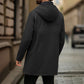 🌬️ Weather-Ready Style | Men's Mid-Length Hooded Windbreaker Trench