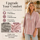 ✨ Velvet Texture, Easy Polish | Women's 3/4-Sleeve Half-Zip Top