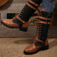 👢 Rugged Vintage Style | Women's Buckle & Rivet Mid-Calf Combat Boots ⚡ Free Shipping