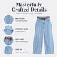 👖 Raw-Edge Detail, Flattering Flow | Women's Stretch Wide-Leg Jeans