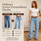 👖 Raw-Edge Detail, Flattering Flow | Women's Stretch Wide-Leg Jeans