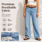 👖 Raw-Edge Detail, Flattering Flow | Women's Stretch Wide-Leg Jeans