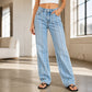 👖 Raw-Edge Detail, Flattering Flow | Women's Stretch Wide-Leg Jeans
