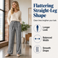 👖 Plaid Made Easy | Women's Pull-On Straight-Leg Pants with Pockets