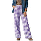 👖 Plaid Made Easy | Women's Pull-On Straight-Leg Pants with Pockets