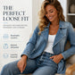 💙 Soft Denim, Effortless Drape | Women's Open-Front Longline Denim Jacket
