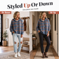 🧶 Plaid Texture, Cozy Ease | Women's Relaxed Hooded Knit Sweater