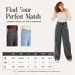 ❄️ Cozy Denim, Flattering Flow | Women's Warm-Lined Wide-Leg Jeans